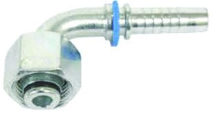 Metric female 24° O-ring cone 90° fitting