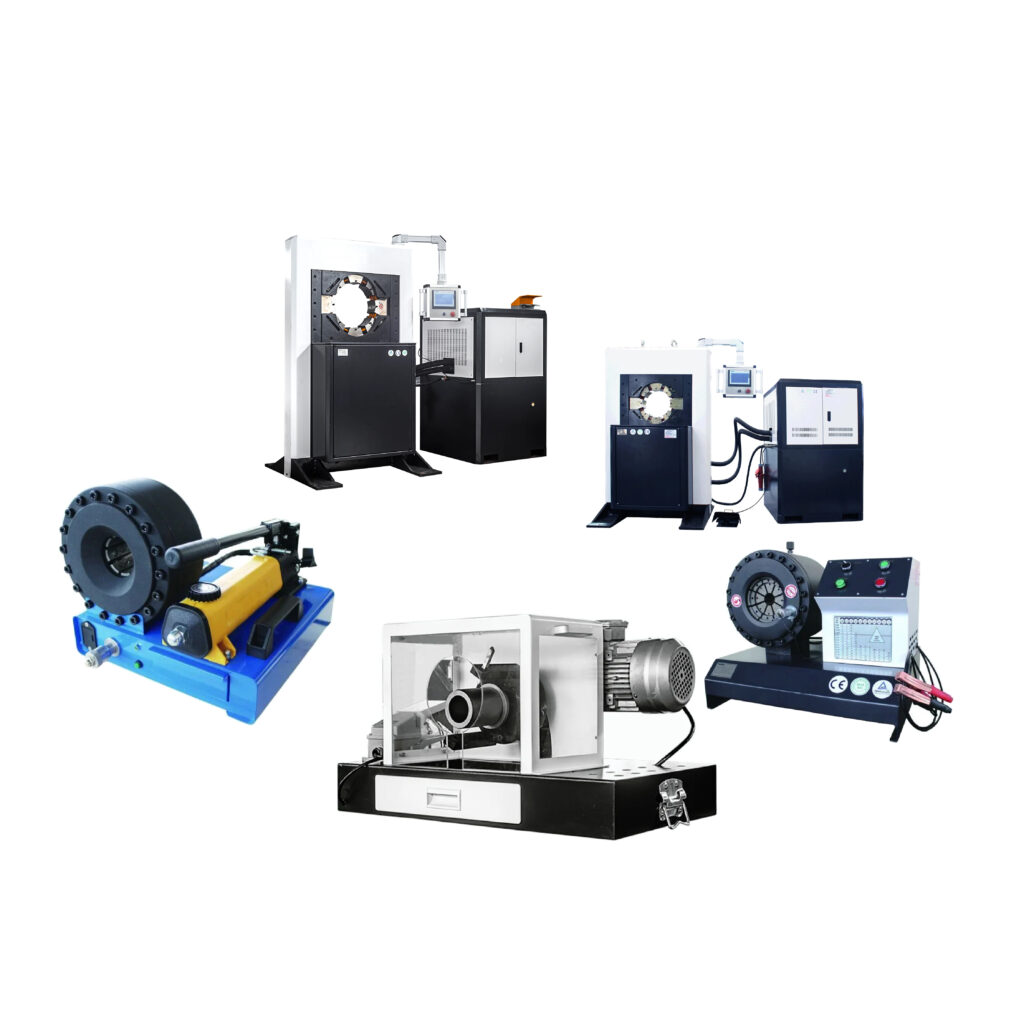 Hydraulic hose crimping machines